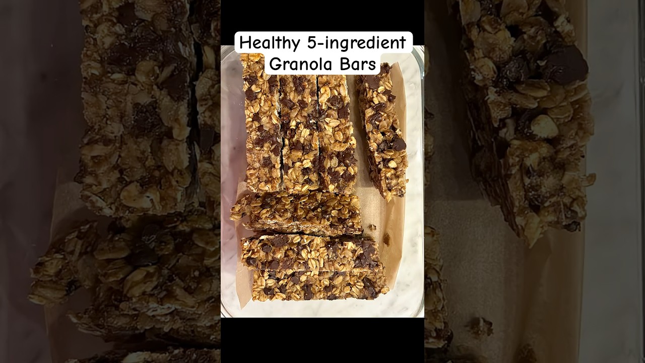Healthy 5-Ingredient Granola Bars | Easy Snack for Picky Eaters! 🍫🥜