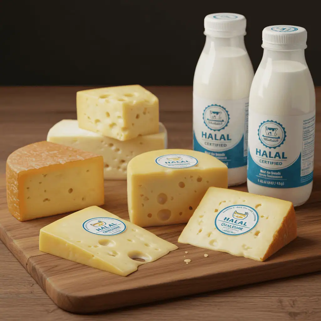 Halal cheese and milk ingredients for mac and cheese