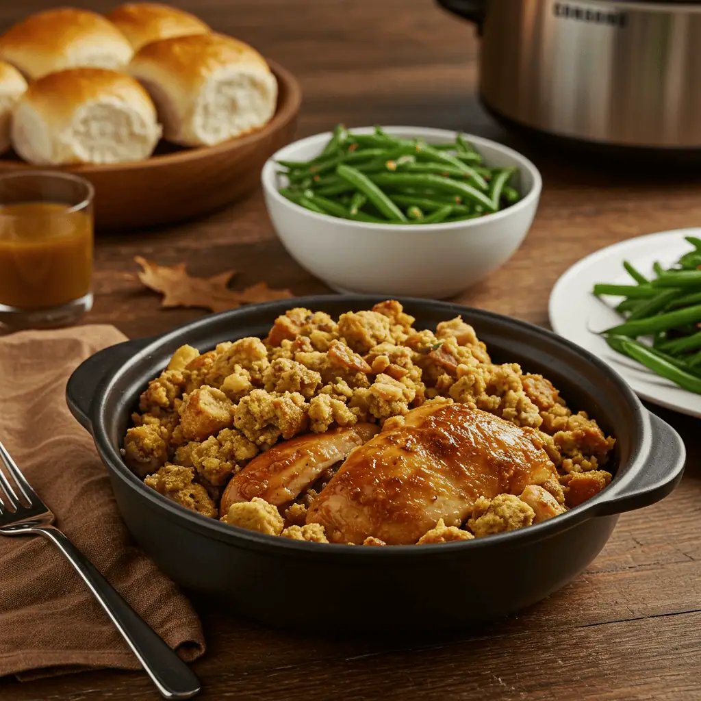 4 Ingredient Chicken and Stuffing Meal with Sides