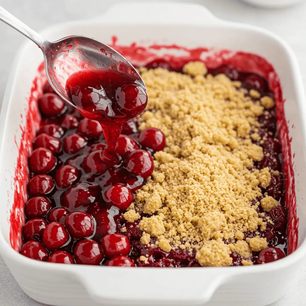 How to assemble cherry cobbler with canned filling