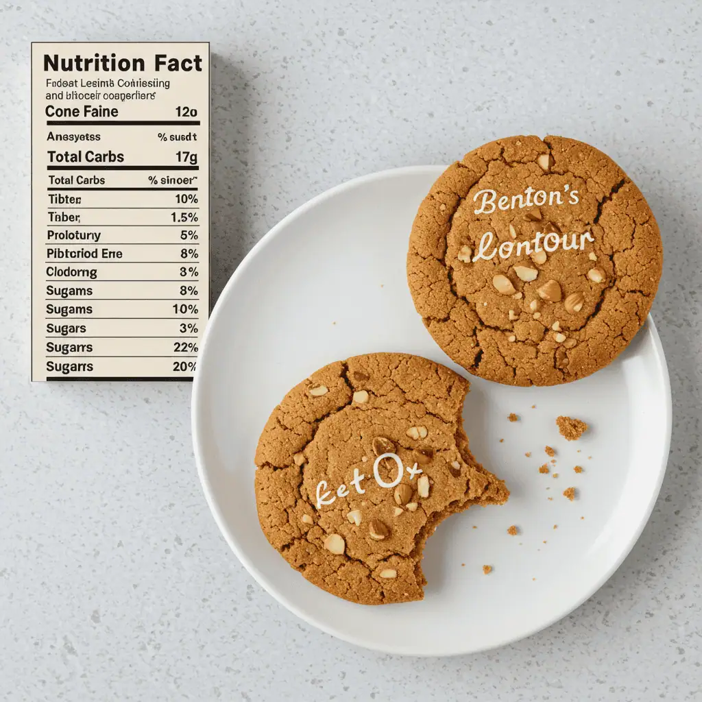 net carbs in benton’s almond flour cookie