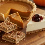 best keto thanksgiving dessert recipes display on rustic table