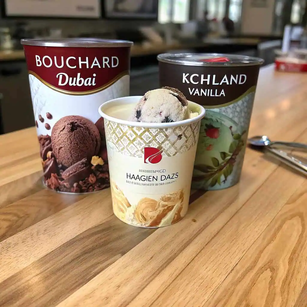 Bouchard Dubai chocolate vs. Kirkland and Haagen-Dazs