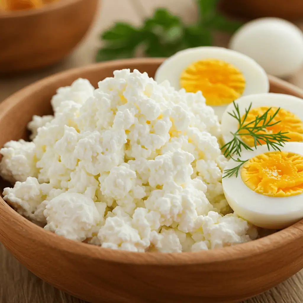 Cottage cheese used in sausage egg bites recipe for extra protein and creaminess