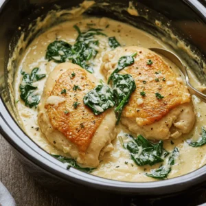 Creamy crockpot keto chicken recipe with parmesan