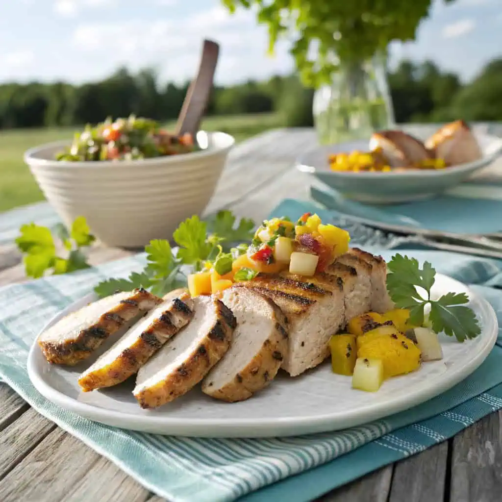 grilled turkey tenderloin with salsa