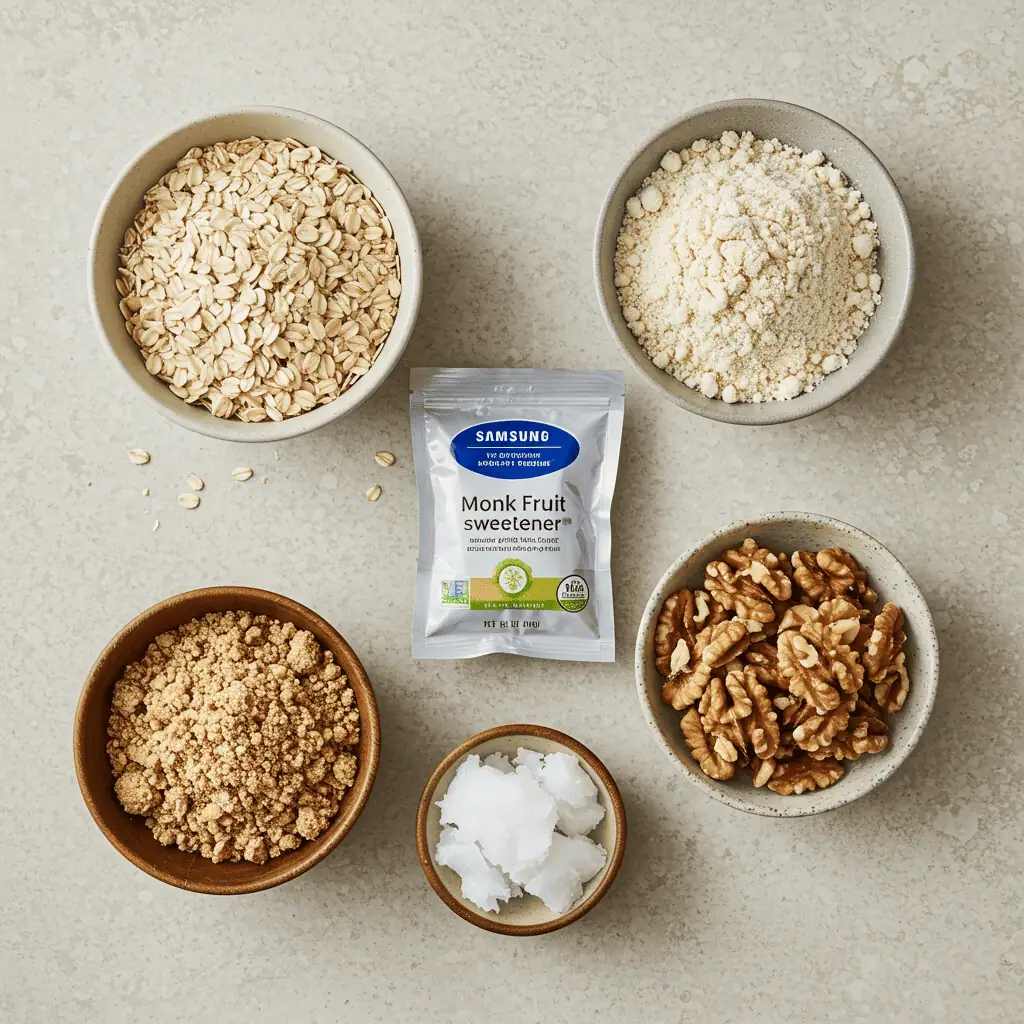 healthy crumble topping ingredients almond oat