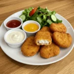 Crispy Jetro halal chicken nuggets with dipping sauces