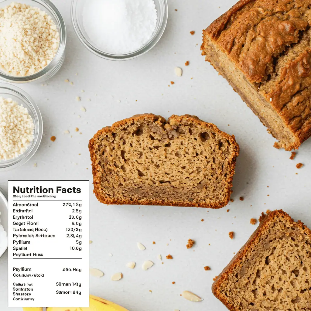 keto-friendly banana bread slice macros