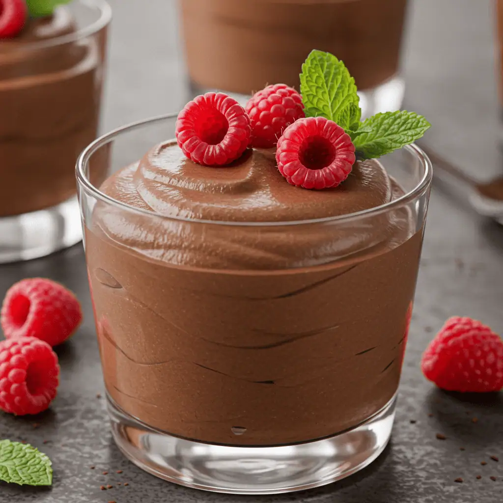 keto chocolate mousse in glass