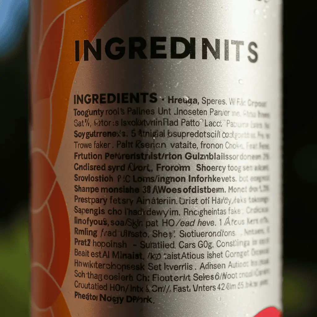 lotus energy drink can ingredients label