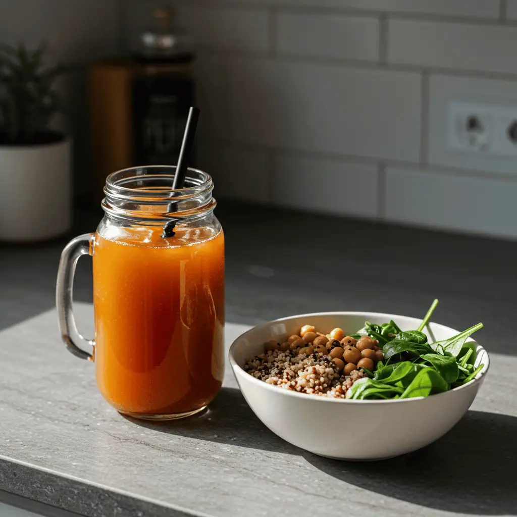 Natural Mounjaro Drink with Healthy Lunch