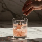 preparing the pink salt diet recipe with Himalayan salt