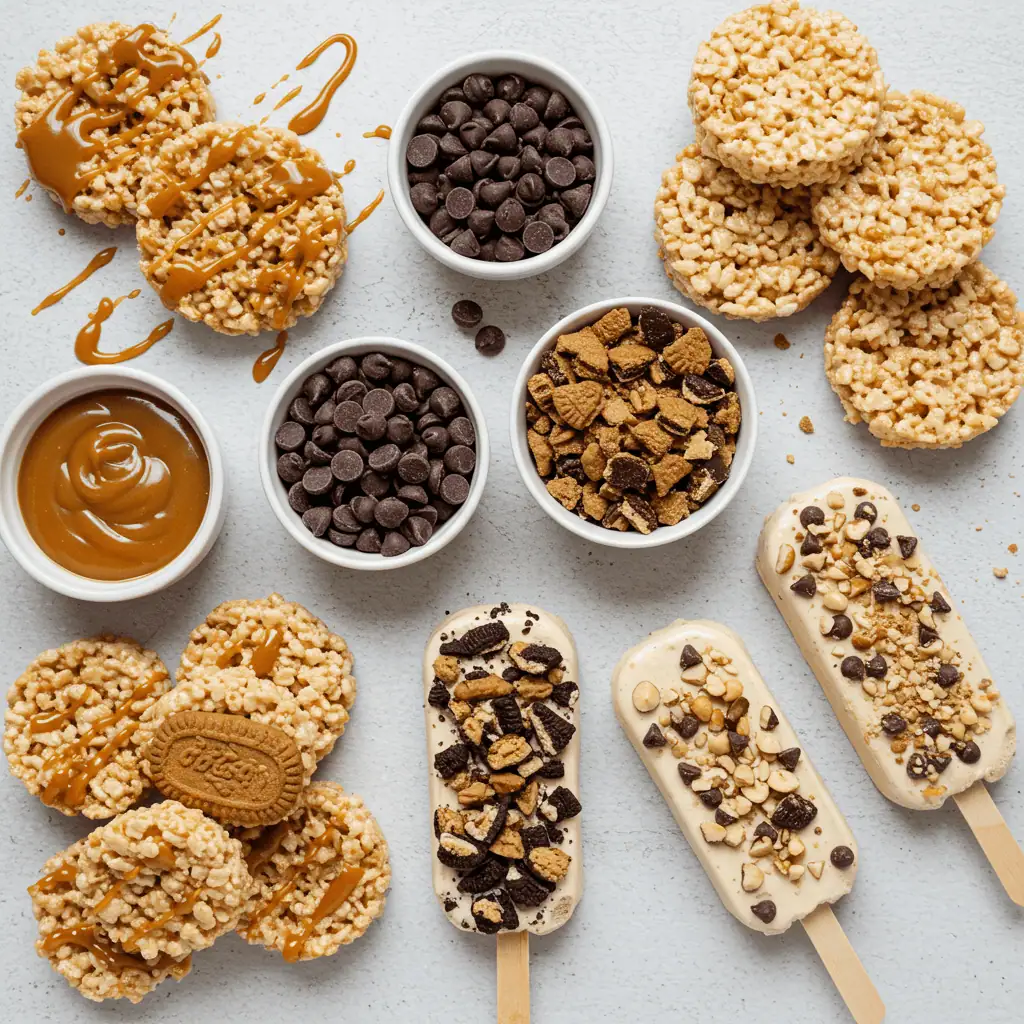 toppings for rice krispies and ice cream bars