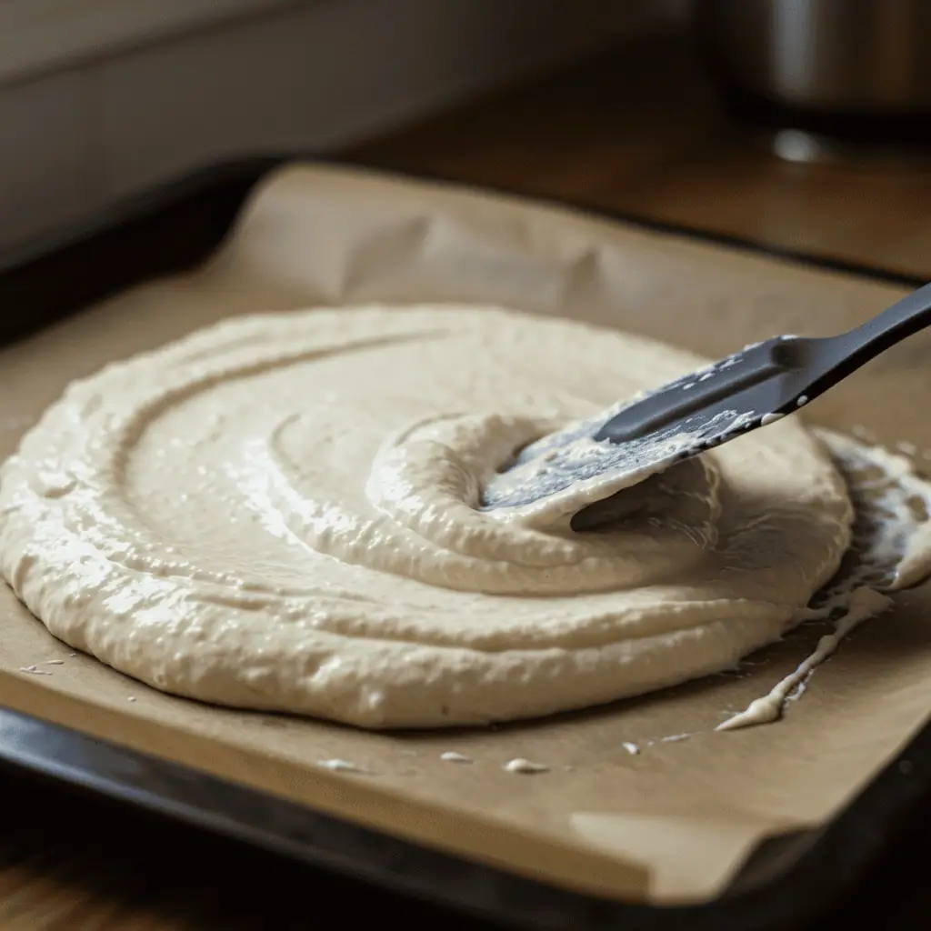 spreading cottage cheese wrap batter no egg