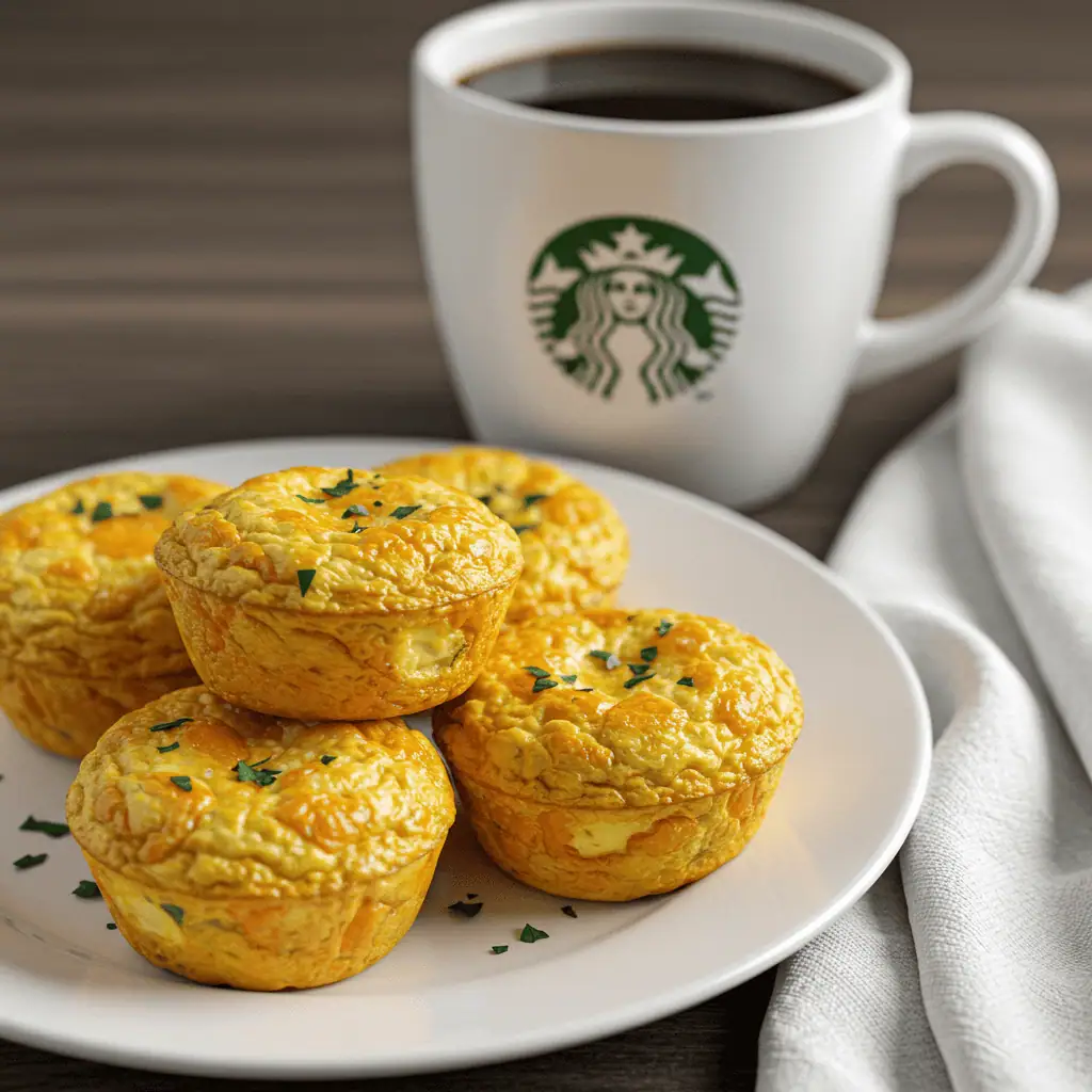Homemade Starbucks-style cottage cheese egg bites on plate