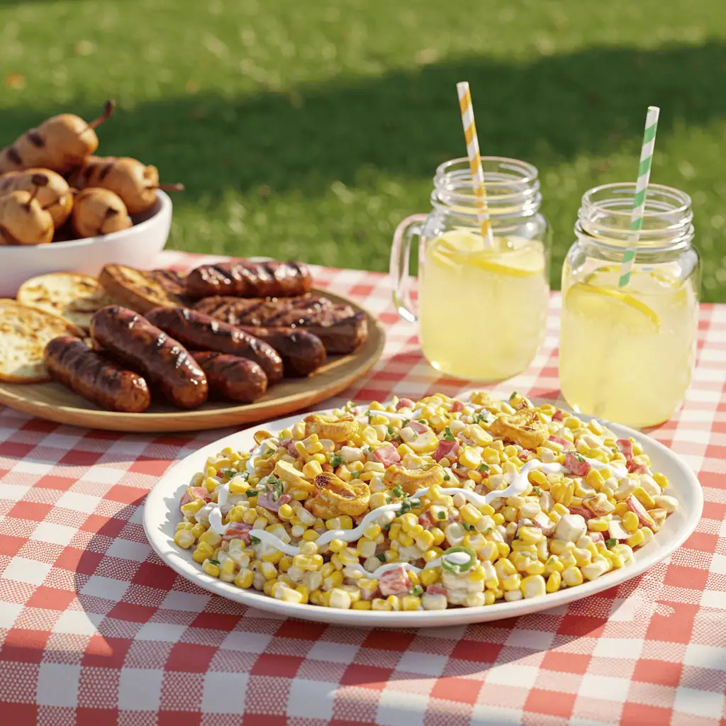 barbecue ranch frito corn salad picnic serving