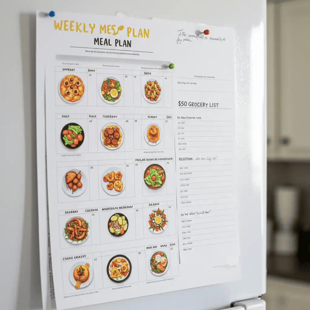 weekly cheap meal planning for 2 on a budget