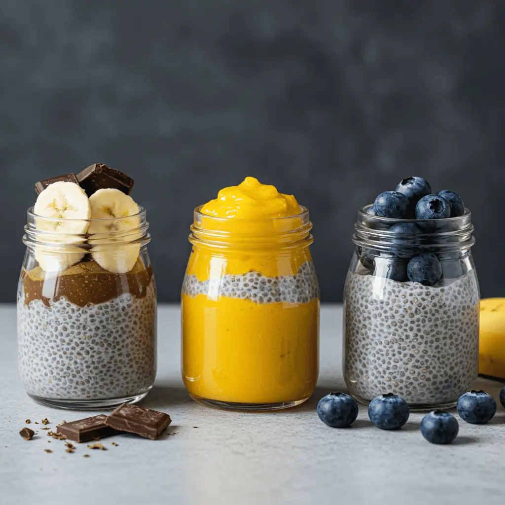 flavor variations of coconut milk chia pudding