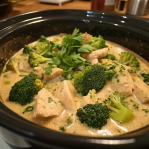 crockpot chicken and broccoli keto creamy recipe