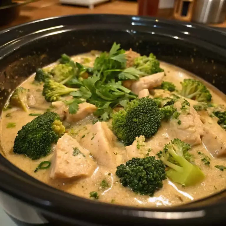 crockpot chicken and broccoli keto creamy recipe