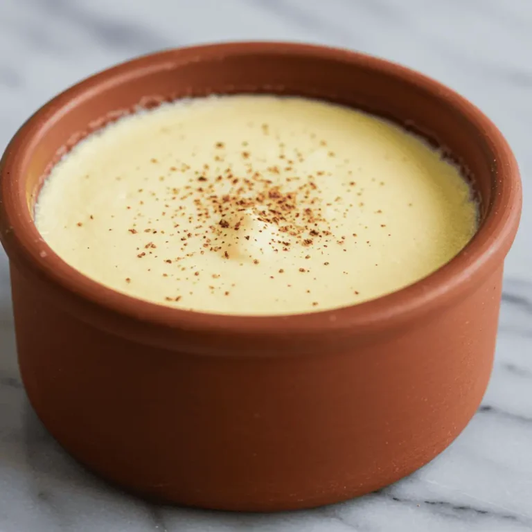 dairy free egg custard in ramekin
