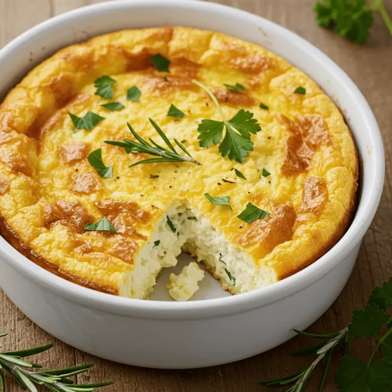 keto egg cottage cheese bake in baking dish