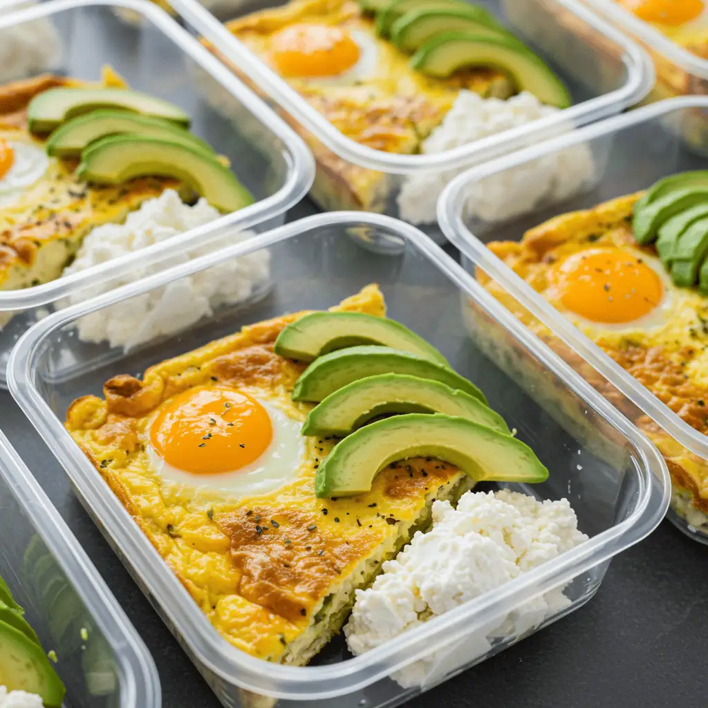 keto meal prep with cottage cheese egg bake