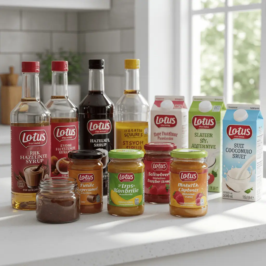 lotus drink ingredients on kitchen counter
