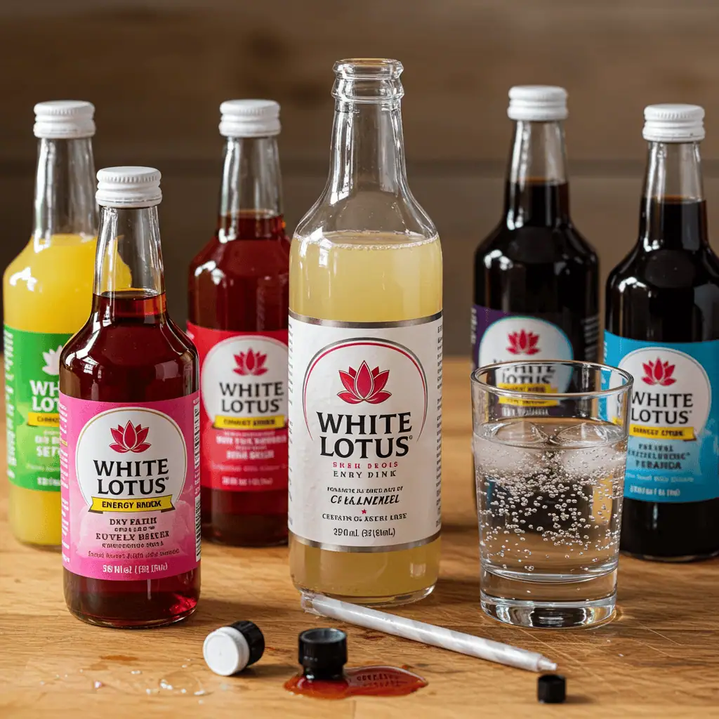 Ingredients for making White Lotus energy drink at home