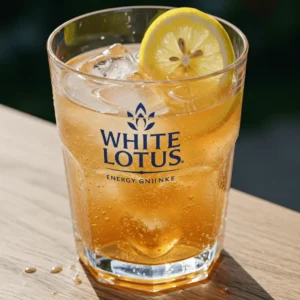 White Lotus energy drink recipe served over ice