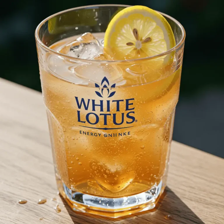 White Lotus energy drink recipe served over ice