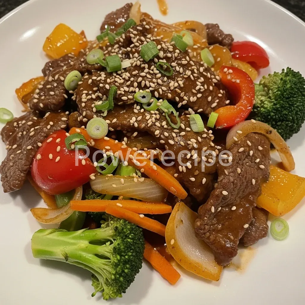Spicy halal beef stir fry