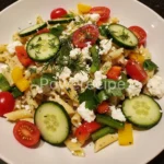 healthy cucumber pasta salad