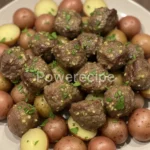 slow cooker garlic butter steak bites potatoes