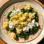 egg spinach cottage cheese tortilla