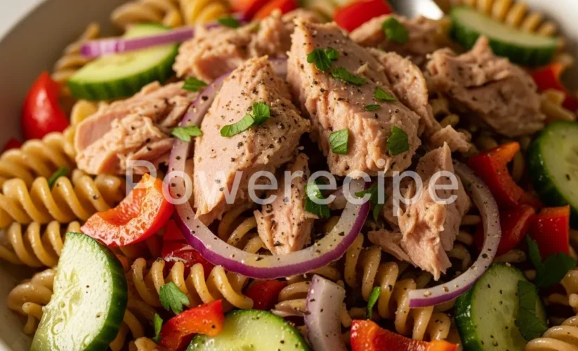 healthy pasta salad with tuna