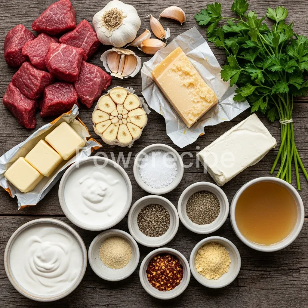 garlic butter steak bites parmesan cream sauce