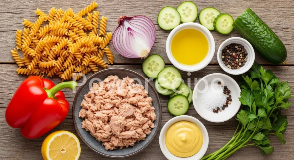 healthy pasta salad with tuna