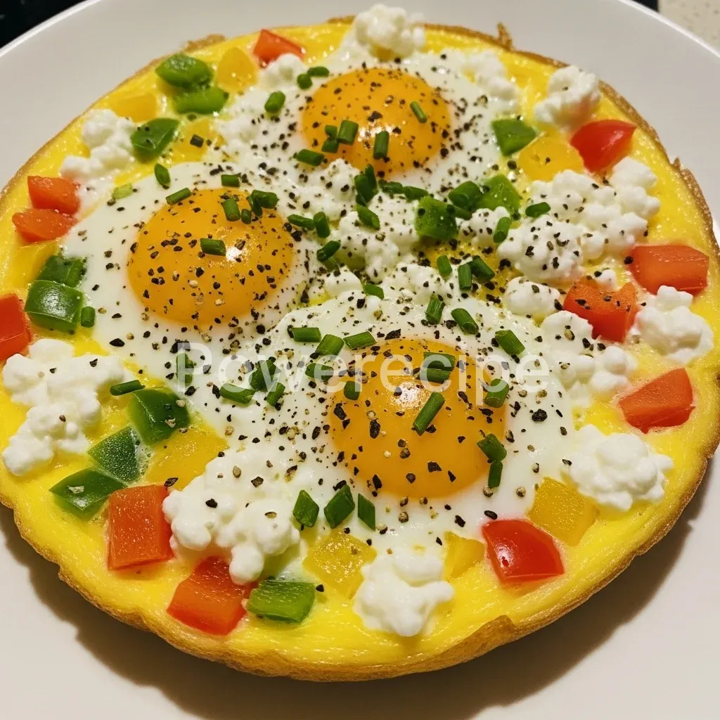 sheet pan eggs with cottage cheese