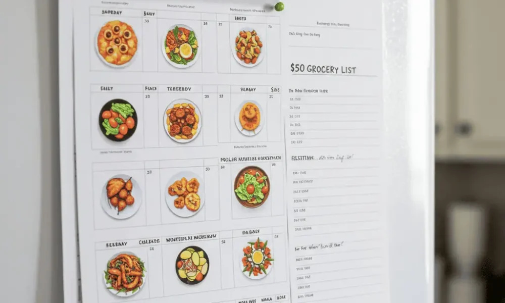 weekly cheap meal planning for 2 on a budget