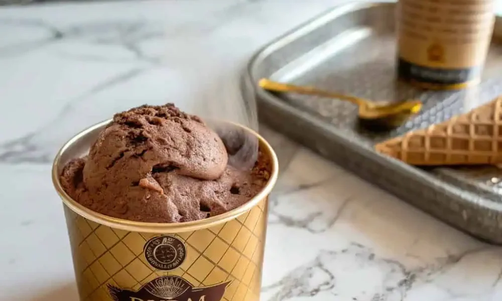 Costco Dubai chocolate ice cream in luxury pint