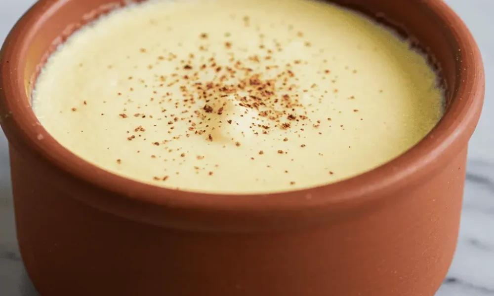 dairy free egg custard in ramekin
