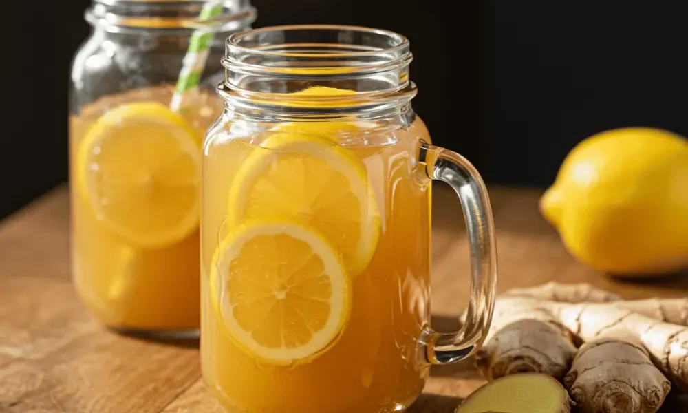 Natural Mounjaro Recipe Emily Martinez drink in mason jar