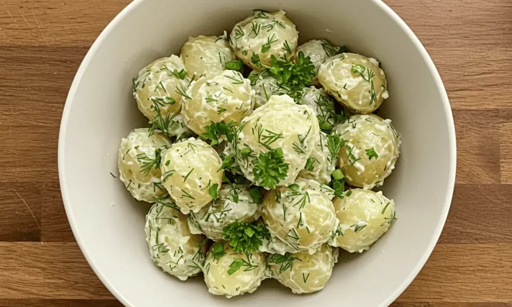 gluten free potato salad with fresh herbs