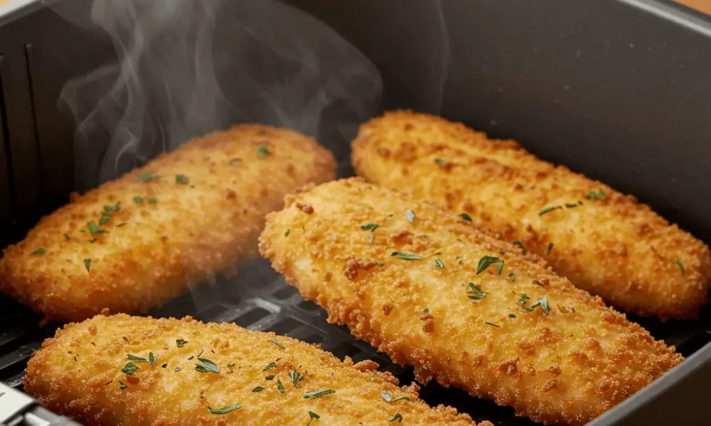 Gorton’s fish fillets in air fryer basket