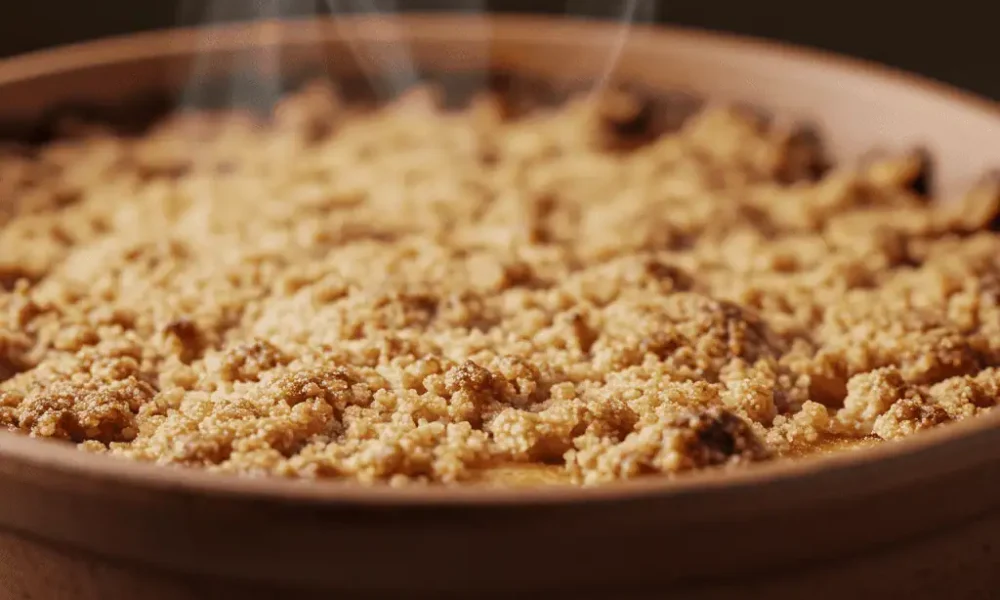 recipe for healthy apple crumble dessert