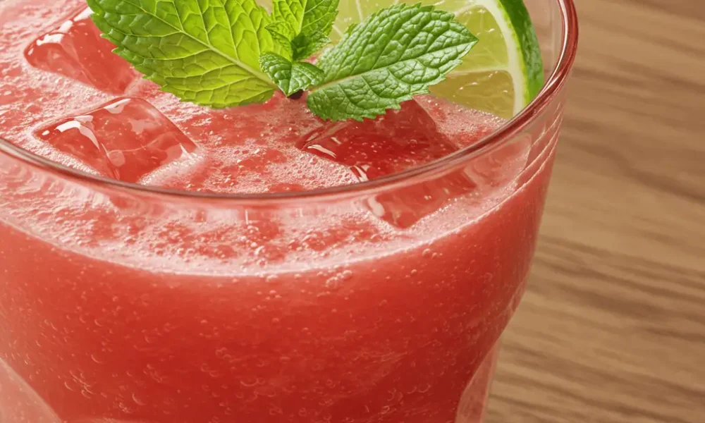 watermelon hydration drink with lime and mint