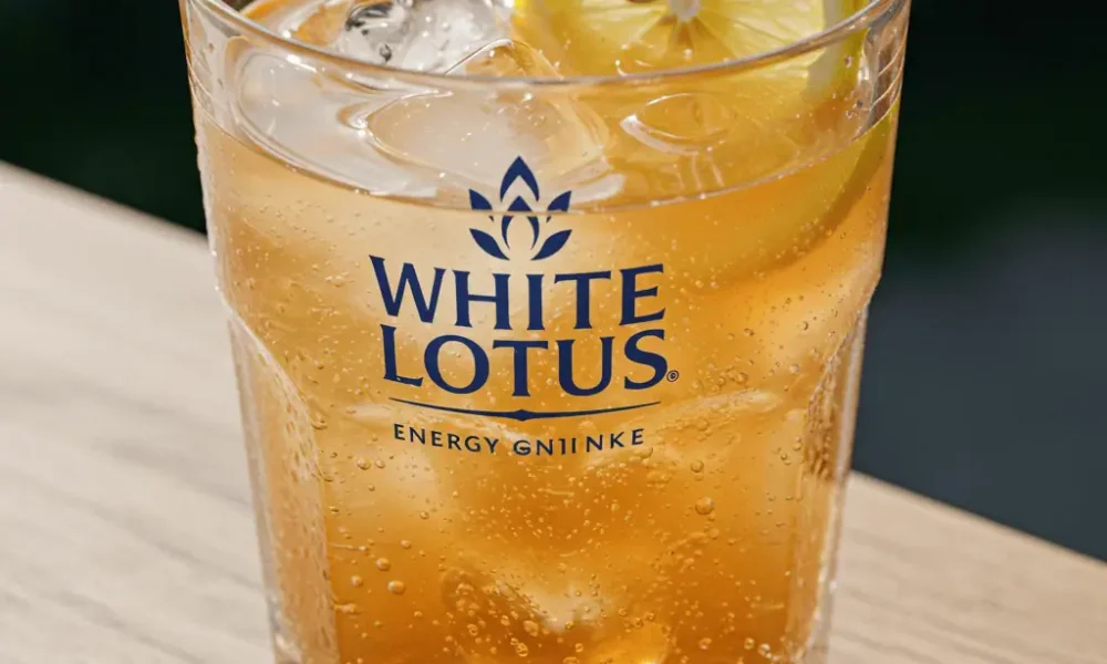 White Lotus energy drink recipe served over ice